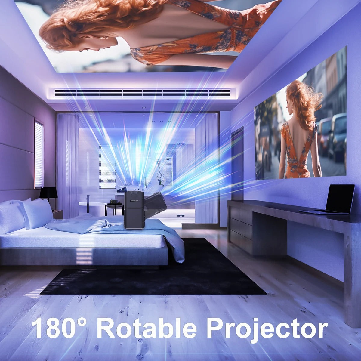  SmarWall Movie Beam 4K - Ultimate 150-inch Projection 